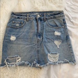 Jean mini skirt